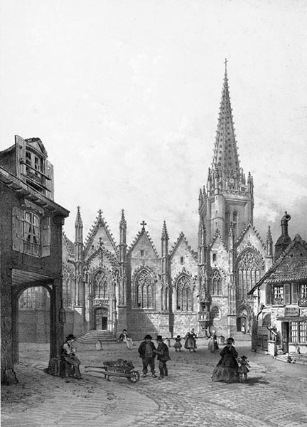 ‘The Church of Notre-Dame, Vitré’ - Félix Benoist (French, 1818–1896) and Adolphe Jean-Baptiste Bayot (French, 1810–1871)