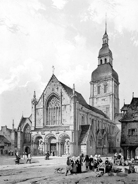 ‘The Church of Saint-Sauveur, Dinan’ - Léon Gaucherel (French, 1816–1886)