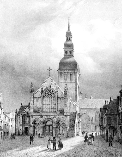 ‘The Church of Saint-Sauveur, Dinan’ - Adolphe Jean-Baptiste Bayot (French, 1810–1871)