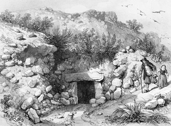 ‘The Entrance to the Cairn of Gavrinis’ - Léon Gaucherel (French, 1816–1886) and Eugène Cicéri (French, 1813–1890)