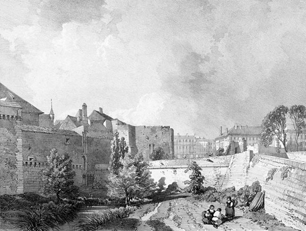 ‘The Moat of the Château de Nantes’ - Eugène Cicéri (French, 1813–1890)