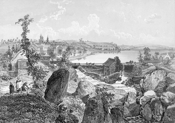‘Huelgoat: General View’ - Félix Benoist (French, 1818–1896)