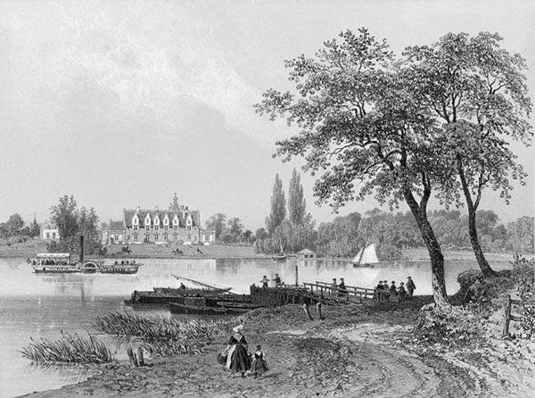 ‘The River Erdre and the Château de la Gascherie’ - Félix Benoist (French, 1818–1896), Adolphe Jean-Baptiste Bayot (French, 1810–1871) and Eugène Cicéri (French, 1813–1890)