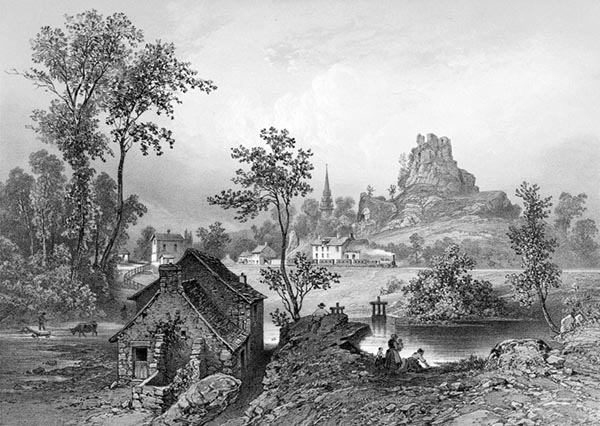 ‘La Roche-Maurice, near Landerneau’ - Adolphe Jean-Baptiste Bayot (French, 1810–1871) and Félix Benoist (French, 1818–1896)