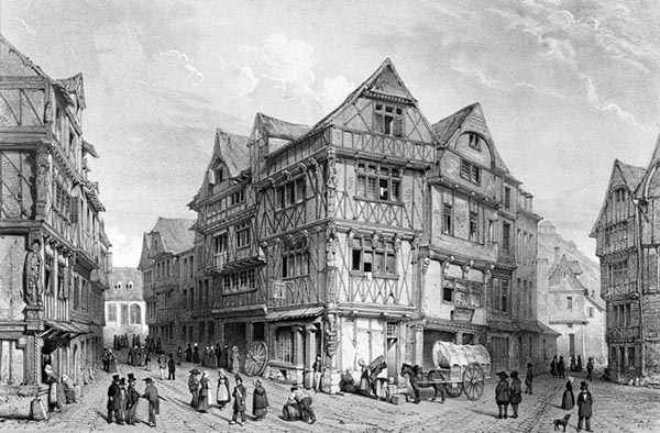 ‘Le Pavé, Morlaix’ - Auguste Étienne François Mayer (French, 1805–1890)