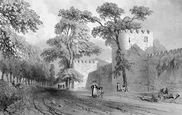 ‘The Walls of Guérande’ - Léon Gaucherel (French, 1816–1886) and Eugène Cicéri (French, 1813–1890)