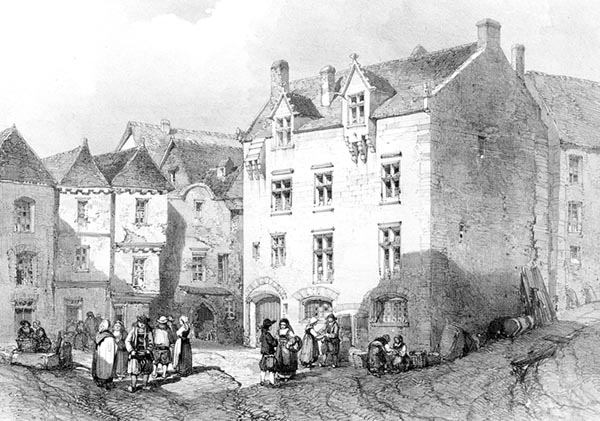‘A Fortified House, Quimper’ - Léon Gaucherel (French, 1816–1886) and Eugène Cicéri (French, 1813–1890)