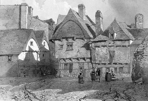 ‘Houses in Vannes’ - Léon Gaucherel (French, 1816–1886) and Eugène Cicéri (French, 1813–1890)
