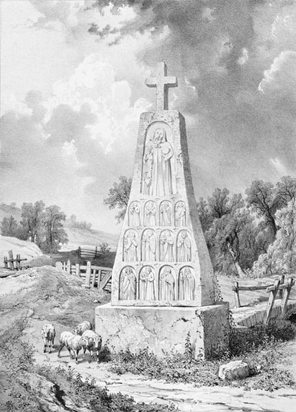 ‘A Celtic Monument near the Chapel of Sainte-Marguerite, between Logonna and Daoulas’ - Auguste Étienne François Mayer (French, 1805–1890)