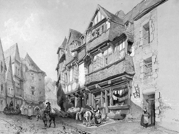 ‘Morlaix’ - Eugène Cicéri (French, 1813–1890)