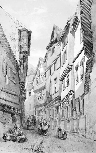 ‘Morlaix’ - Eugène Cicéri (French, 1813–1890)