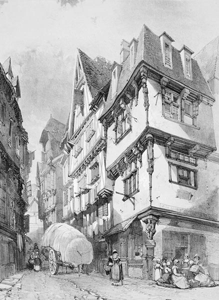 ‘Morlaix’ - Eugène Cicéri (French, 1813–1890)