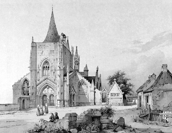 ‘Penmarc’h: the Church of Saint-Nonna’ - Auguste Étienne François Mayer (French, 1805–1890)
