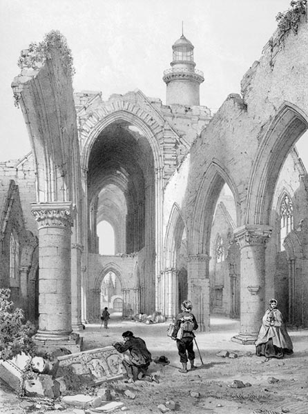 ‘Plougonvelin: Saint-Mathieu Abbey’ - Félix Benoist (French, 1818–1896) and Adolphe Jean-Baptiste Bayot (French, 1810–1871)