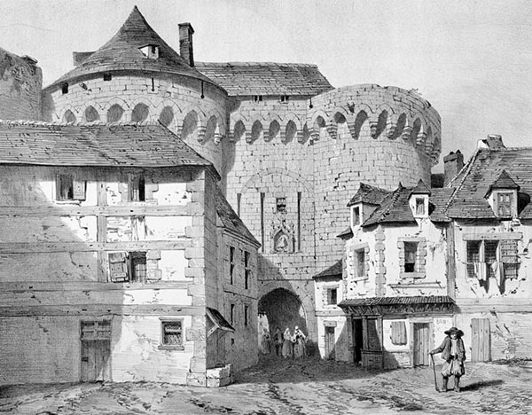 ‘The Town Gate, Vannes’ - Léon Gaucherel (French, 1816–1886)