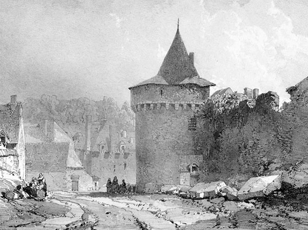 ‘The Prison, Hennebont’ - Eugène Cicéri (French, 1813–1890)