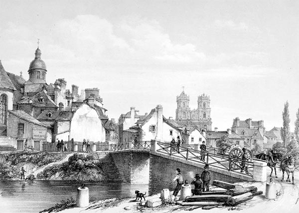 ‘Rennes: the Pont Bagoul’ - Félix Benoist (French, 1818–1896)