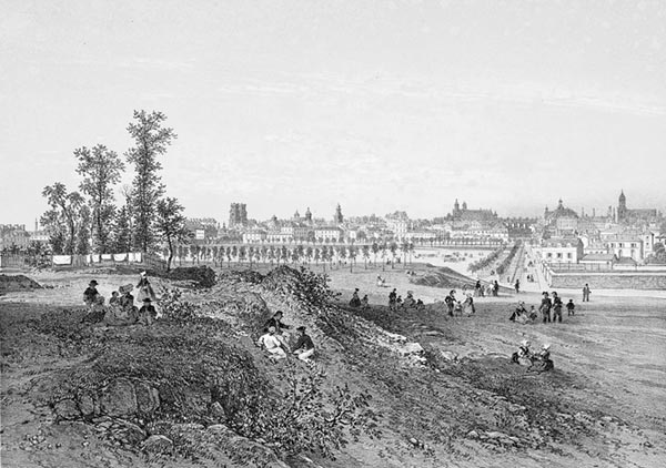 ‘Rennes: View from the Champ de Mars’ - Félix Benoist (French, 1818–1896), Eugène Cicéri (French, 1813–1890) and Adolphe Jean-Baptiste Bayot (French, 1810–1871)