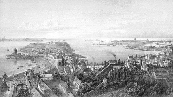 ‘Saint-Malo and Saint-Servan’ - Félix Benoist (French, 1818–1896)