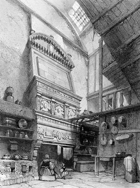 ‘Sous les Lances, Morlaix’ - Eugène Cicéri (French, 1813–1890)