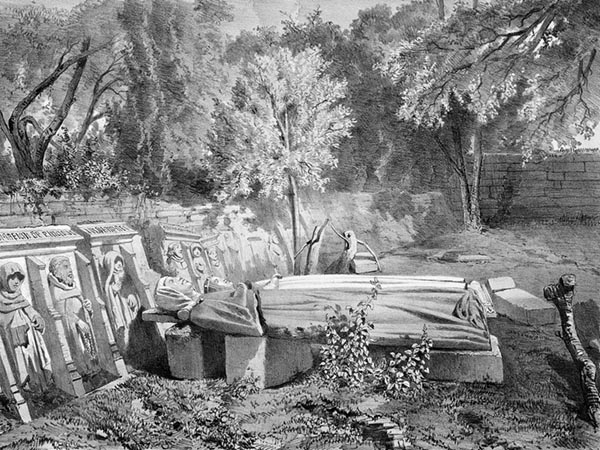 ‘Statues of the Princess Jehanne de Léon’ - Léon Gaucherel (French, 1816–1886)