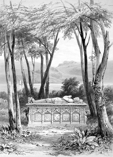 ‘The Tomb of Mondragon, Seigneur de la Palue, near Landerneau’ - Léon Gaucherel (French, 1816–1886)