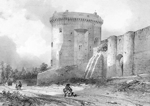 ‘The Tour du Connétable, the Keep of Dinan’ - Léon Gaucherel (French, 1816–1886) and Eugène Cicéri (French, 1813–1890)