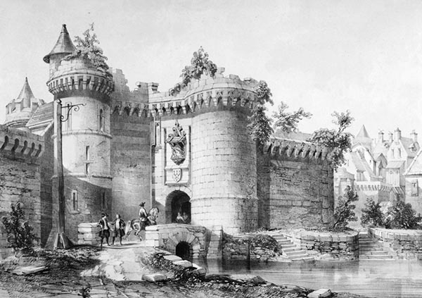 ‘The Tour Pleguen and the Gate, Fougères’ - Eugène Cicéri (French, 1813–1890)
