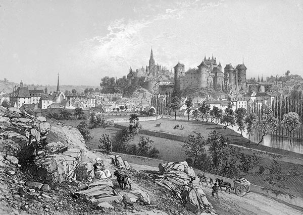 ‘Vitré: General View’ - Félix Benoist (French, 1818–1896), Adolphe Jean-Baptiste Bayot (French, 1810–1871) and Eugène Cicéri (French, 1813–1890)