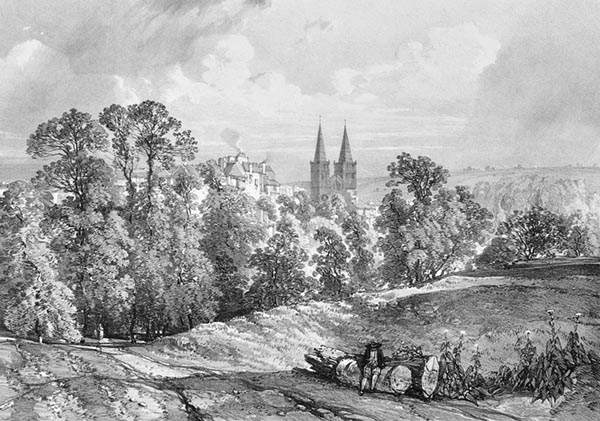 ‘View of Quimper’ - Eugène Cicéri (French, 1813–1890)