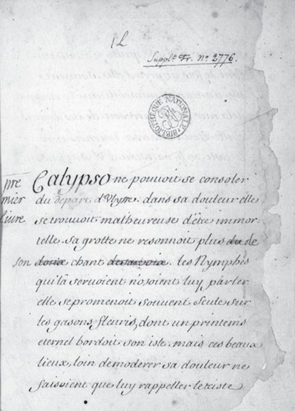 First authorised copy with corrections by Fénelon.