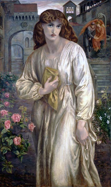 Salutation of Beatrice - Dante Gabriel Rossetti (English, 1828 - 1882)