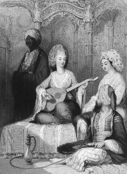 Circassian Slaves in the Interior of a Harem - Thomas Allom (English, 1804-1872)
