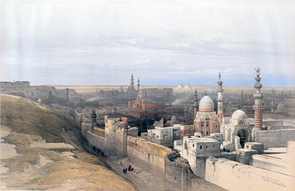 Cairo; looking west. (1846-1849) - David Roberts (Scottish, 1796-1864)