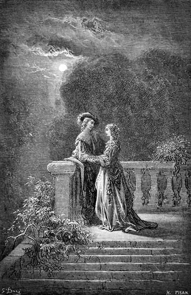 Gustave Doré (1832-1883) - …Isabella and Sigognac ascended the staircase.
