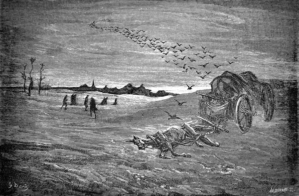 Gustave Doré (1832-1883) - They cut across the fields…
