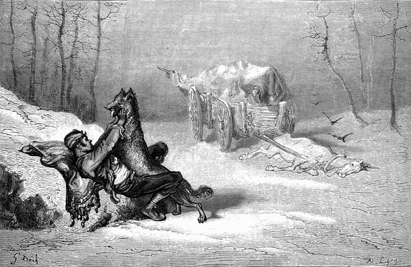 Gustave Doré (1832-1883) - Wolves don’t eat each other, my friend.