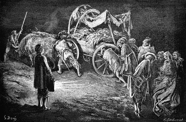 Gustave Doré (1832-1883) - The unexpected reinforcements, and especially Pierre’s experience, soon extracted the heavy wagon.
