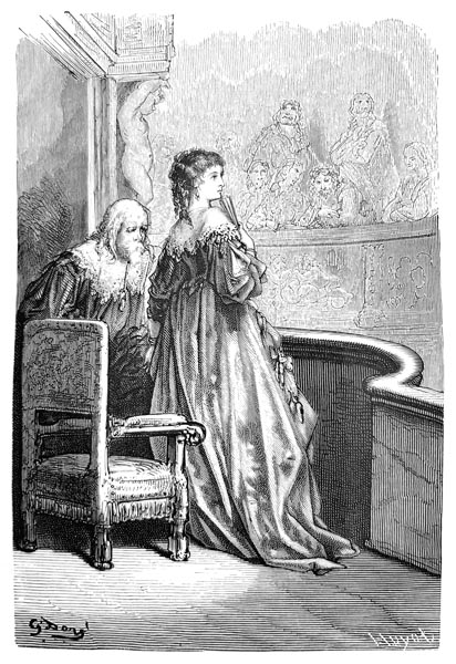 Gustave Doré (1832-1883) - A young woman took her place in the box…