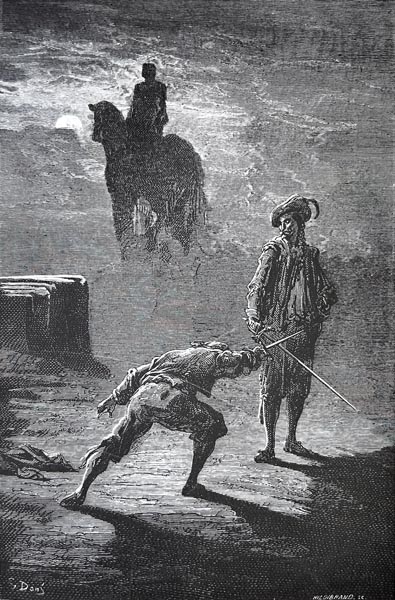 Gustave Doré (1832-1883) - …The swordsman suddenly flattened himself…