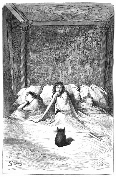 Gustave Doré (1832-1883) - The night passed without incident except for Isabella taking fright at the sight of Beelzebub.