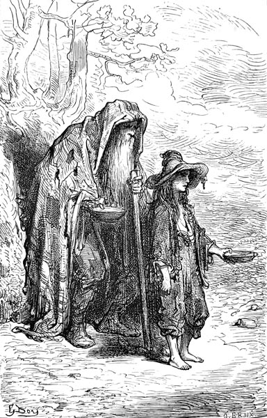 Gustave Doré (1832-1883) - …A blind man accompanied by a young boy.