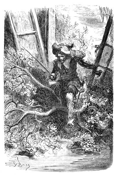 Gustave Doré (1832-1883) - …A solid figure, striding through the litter of branches…