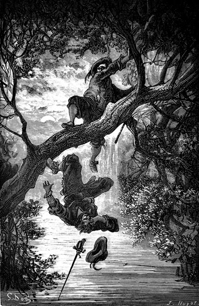 Gustave Doré (1832-1883) - …The sound of a heavy fall echoed in the darkness…