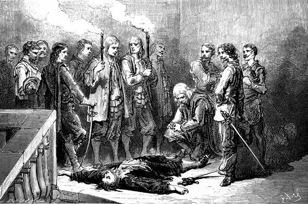 Gustave Doré (1832-1883) - …He fell, on his back, on the flagstones of the landing…