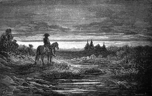 Gustave Doré (1832-1883) - …One fine evening, Sigognac saw from afar the turrets of his castle…