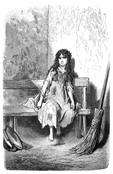 Gustave Doré (1832-1883) - A little girl of eight or nine years old.