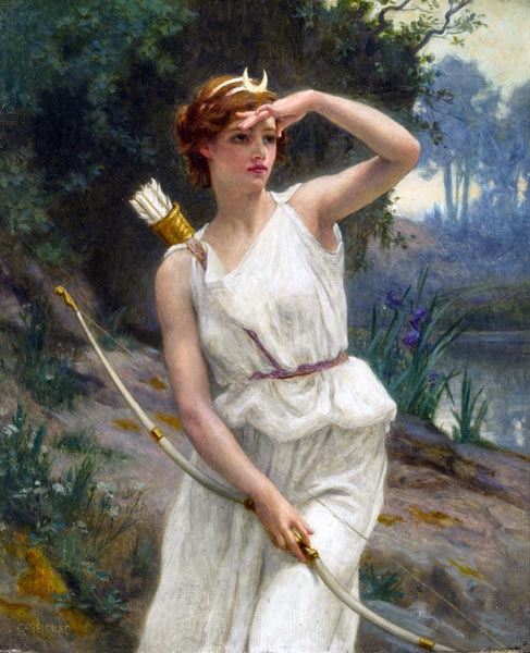 Diana the Huntress - Guillaume Seignac (French, 1870-1924)