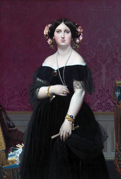 Madame Moitessier (1851) - Jean Auguste Dominique Ingres (French, 1780 - 1867)