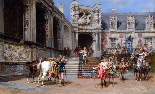 ‘The knight of the lily’ - Ludovico Marchetti (Italian, 1853 - 1909)